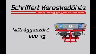 Duplatárcsás műtrágyaszóró tűzihorganyzott 600kg