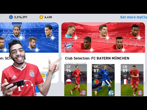 FC BAYERN MÜNICHEN + SCHALK 04 club selection  PACK OPENING  PES 2021 MOBILE