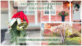 DECKING MY PORCH PLANTER FOR CHRISTMAS | FINISHING THE PORCH | EASY APPETIZER RECIPE