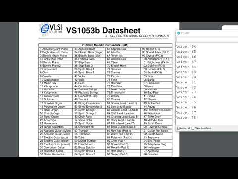 vs1053 All GM Voices