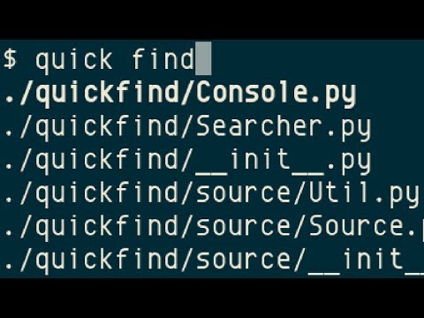 quickfind, fuzzy file, directory, CTags finder