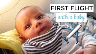 Flying with a 3 month old BABY | OUR FIRST FLIGHT