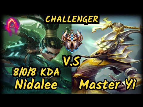 OPT Dardoch (NIDALEE) vs MASTER YI - 8/0/8 KDA JUNGLE CHALLENGER GAMEPLAY - NA v9.7