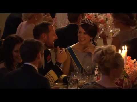 Mary and Frederik at Swedish Royal Wedding Dinner 2015