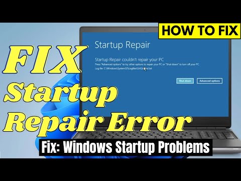 Startup Repair  Error in Windows 11 |  Automatic Repair Loop Problems in Windows 11