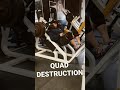 QUAD DESTRUCTION | Hack Squat Rest-Pause Set ☠️ #naturalbodybuilding #legday