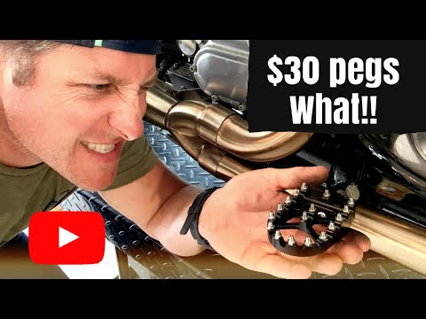Best Harley Dyna Mod $30 MX style Footpegs install and review