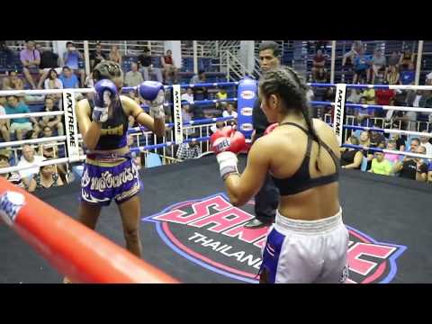 Dilshoda Umarova PhuketTopTeam vs Petchchorfa Thailand Muay Thai fight 3 Nov 2017