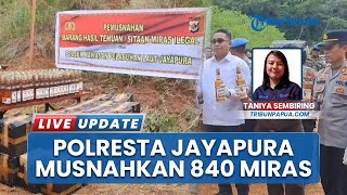 840 Botol Miras Ilegal Senilai Rp 500 Juta Dimusnahkan Polresta Jayapura: Wujudkan Kamtibmas Aman