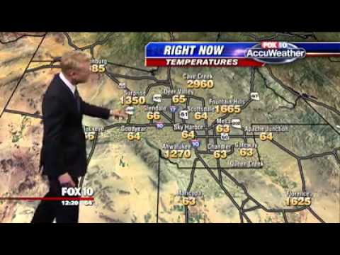 Weather Map Displays 1000+ and 2000+ Degree Temperatures! Too funny! Fox 10 Phoenix.