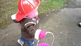 Alexa's first Easter egg hunt.