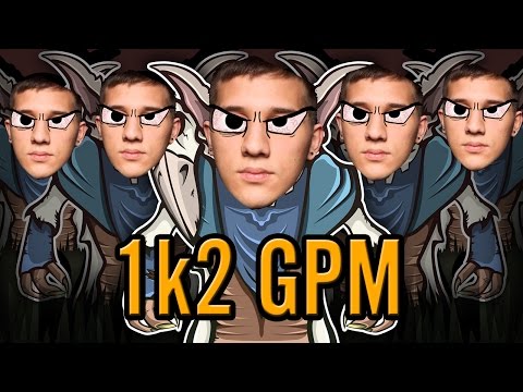 WTF Arteezy MEEPO 1k2 GPM very very very EZ Dota 7.01
