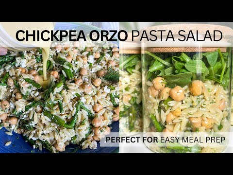 The BEST Pasta Salad for Lemon Lovers 🍋 with Asparagus & Chickpeas