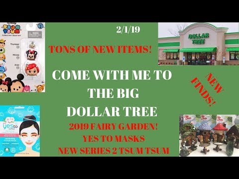 Come with me to Dollar Tree 🌳 WOW Finds NEW Items 2019 Fairy Garden, Disney Tsum Tsum Series2 &More