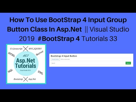 How to use bootstrap 4 input group button class in asp.net || vs2019 #bootstrap 4 tutorials 33