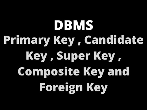 DBMS in Hindi | Keys Primary key Candidate key Super key Composite key Foreign key