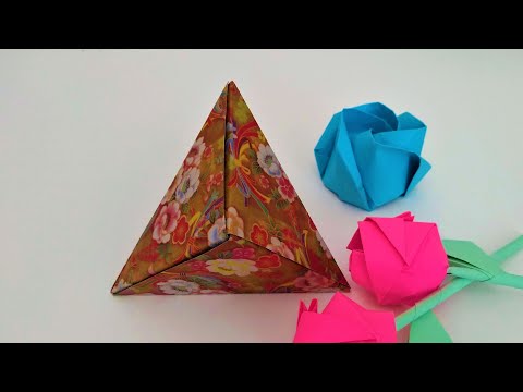 How to Make Origami Pyramid Box