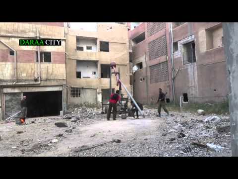 استهداف مقرات النظام في ساحة بصرى في محافظة درعا من قبل لواء الإعتصام بالله