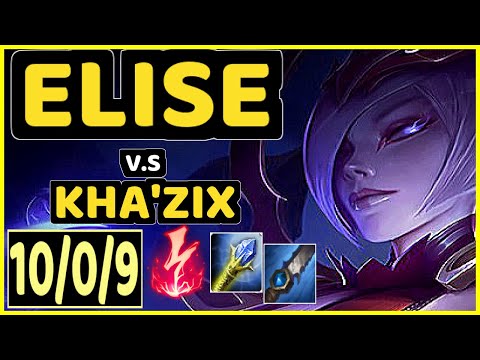 MAXLORE (ELISE) vs KHA'ZIX - 10/0/9 KDA JUNGLE GAMEPLAY - EUW Ranked DIAMOND