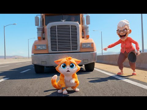 A VOVÓ JOGOU O GATINHO NA FRENTE DO CAMINHÃO NO I AM CAT