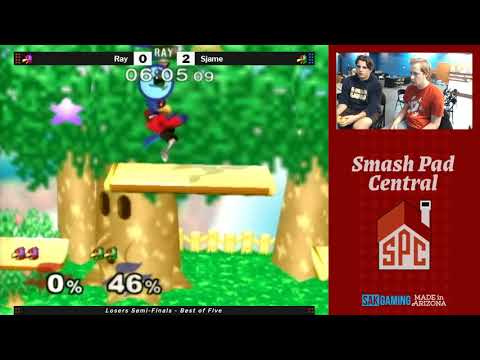 SPC 184 SSBM Losers Semis - Ray (Falco) vs Sjame (Green Falco)