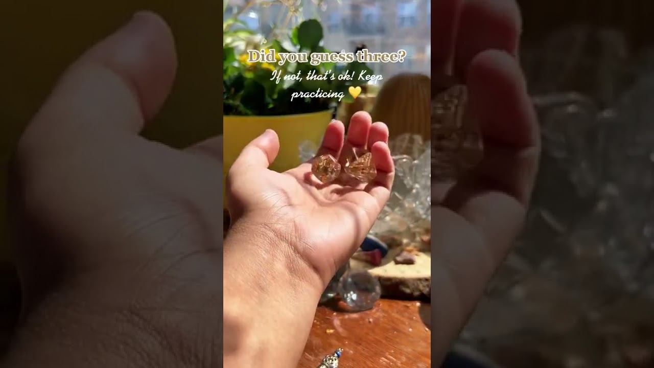 Intuition test! How many dice are in my hand?