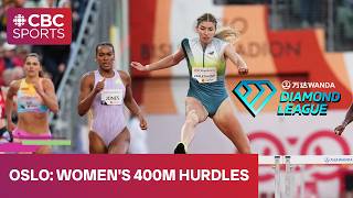 Women's 400m hurdles race at Diamond League meet in Oslo | #CBCSports