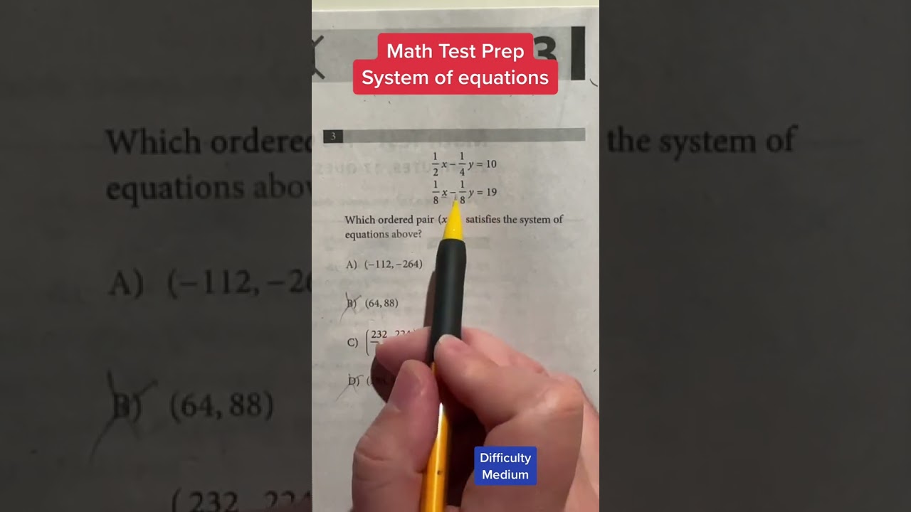 Math SAT practice: solution for question 3