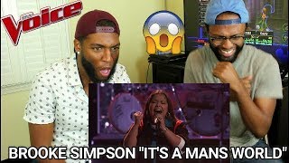 The Voice 2017 Brooke Simpson - The Playoffs: &quot;It&#39;s a Man&#39;s Man&#39;s Man&#39;s World&quot; (REACTION)