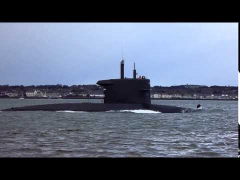 Dutch naval submarine 'Walrus' leaving Dublin port today...