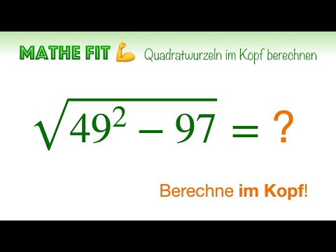 🏋️‍♀️ Mathe Fit #45 | Wurzel berechnen ohne Taschenrechner | Kopfrechnen Tricks