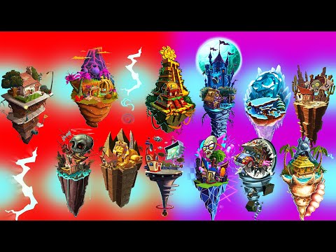 PvZ 2 : All World Gameplay - All Plants Max Level Power Up