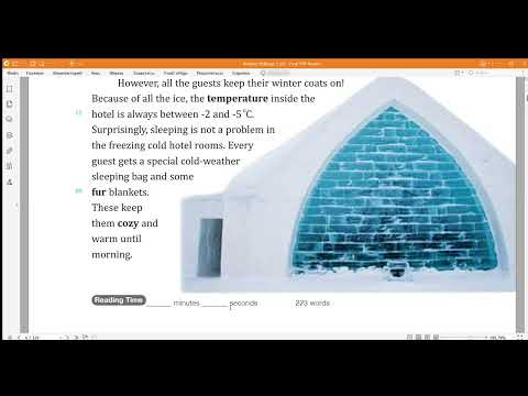 Reading challenge 1 unit 1 "The ice hotel"