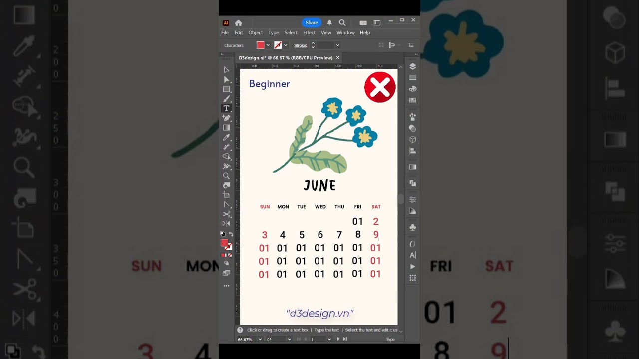 ...how to make a calendar like a pro in Adobe Illustrator 👐🏽