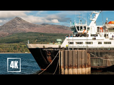 Isle of Arran to Glasgow on Arran Ferry and Train (Stereo Binaural Sound) 4K ASMR