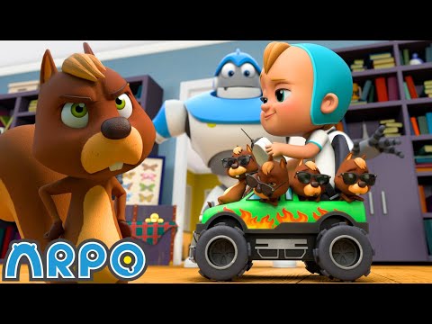 ARPO The Robot | Multiple Squirrel Mayhem! | NEW VIDEO | Funny Cartoons for Kids | Arpo and Daniel