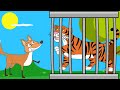 Bedtime story of The Wise Fox and Tiger in cage 2020 - new stories for kids