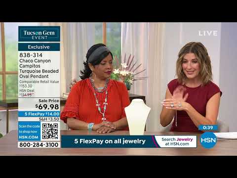 Chaco Canyon Campitos Turquoise Beaded Oval Pendant with...