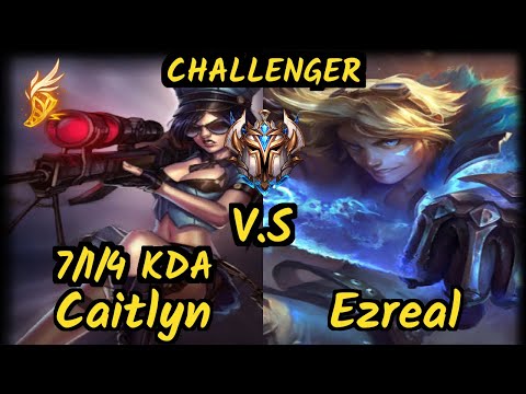 PNG Matsukaze (CAITLYN) vs EZREAL - 7/1/4 KDA BOTTOM ADC CHALLENGER GAMEPLAY - BR