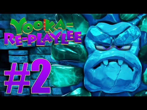 Yooka-Replaylee Gameplay Walkthrough Part 2 - Glitterglaze Glacier 100% (Full Game)