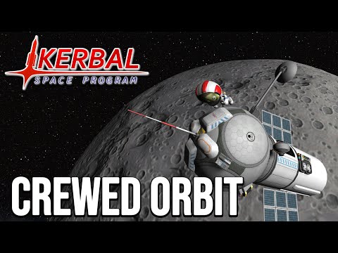 Crewed Mun Orbit - KSP Career Mode Let's Play - 2021 - modded - ep 8