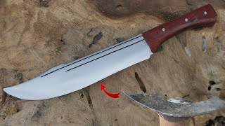 Knife Making/ Making a very sharp dangerous Dagger Knife out of metal 