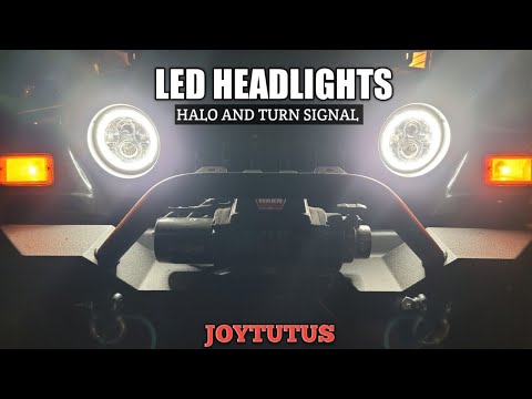 Jeep Wrangler TJ- New LED Headlights!! (Halo and Turn Signal Wiring) - Joytutus