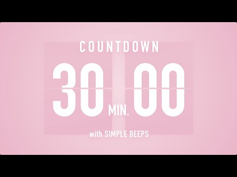 30 Min Countdown Flip Clock Timer / Simple Beeps ????????