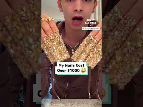 These nails cost $1000 😳 #acrylicnails #priceprediction #nailart @theryanjayshowofficial