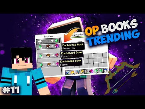 AZ Gaming - OP Books Trending 😍 With Villagers 🔥| Bow is OverPowered | Minecraft #11