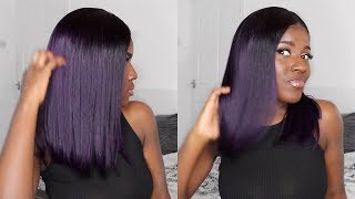 SERVING SUMMER LEWKSS: JUSTINE SKYE PURPLE HAIR ON DARK SKIN || WIGGINS HAIR