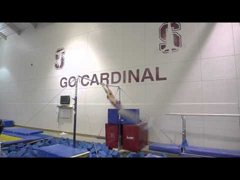 Stanford Open Intrasquad - Eric's new high bar routine, still a bit rough