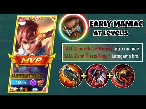 YIN VS TOP GLOBAL ROGER | YIN BEST BUILD AND EMBLEM 2023 | MOBILE LEGENDS