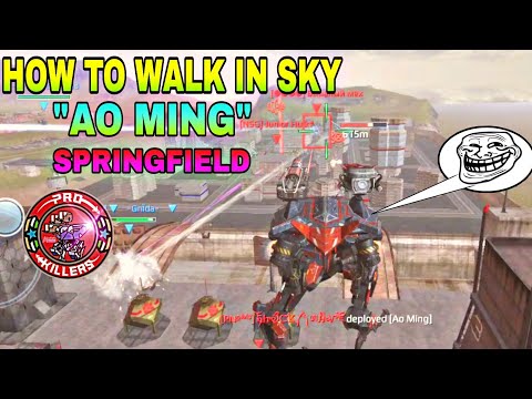 How To Walk in Sky(trick)AO MING in Springfield map (WAR ROBOTS)